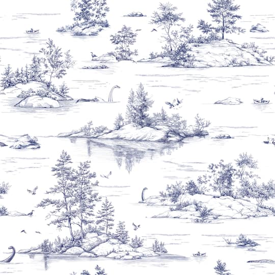 Designs Direct Nessie Novelty Toile Peel & Stick Wallpaper